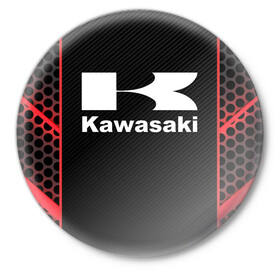 Значок с принтом KAWASAKI | КАВАСАКИ (Z) в Курске,  металл | круглая форма, металлическая застежка в виде булавки | bike | kawasaki | moto | motocycle | ninja | sportmotorcycle | zzr | кавасаки | кавасаки ниндзя | мото | мотоспорт | ниндзя