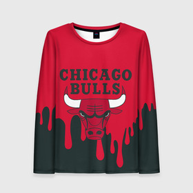 Женский лонгслив 3D с принтом Chicago Bulls. в Курске, 100% полиэстер | длинные рукава, круглый вырез горловины, полуприлегающий силуэт | 23 | air jordan | bulls | chicago bulls | jordan | michael jordan | nba | paris saint germain | psg | red | sport | быки | джордан | майкл джордан | псж | спорт | чикаго буллс