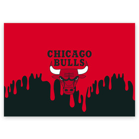 Поздравительная открытка с принтом Chicago Bulls. в Курске, 100% бумага | плотность бумаги 280 г/м2, матовая, на обратной стороне линовка и место для марки
 | 23 | air jordan | bulls | chicago bulls | jordan | michael jordan | nba | paris saint germain | psg | red | sport | быки | джордан | майкл джордан | псж | спорт | чикаго буллс