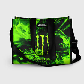 Сумка-шоппер 3D с принтом MONSTER ENERGY в Курске, 100% полиэстер | застегивается на металлическую кнопку; внутренний карман застегивается на молнию. Стенки укреплены специальным мягким материалом, чтобы защитить содержимое от несильных ударов
 | energy | honda | mercedes | monster energy | porsche | racing | sport | toyota | автомобил | автомобильные | марка | машины | митсубиси | монстр | монстр энерджи | порше | спорт | тесла | тойота | хонда