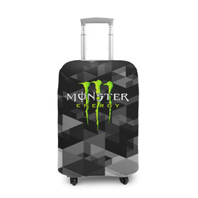 Чехол для чемодана 3D с принтом MONSTER ENERGY в Курске, 86% полиэфир, 14% спандекс | двустороннее нанесение принта, прорези для ручек и колес | black monster | bmx | claw | cybersport | energy | monster | monster energy | moto | motocross | race | sport | киберспорт | когти | монстер энерджи | монстр | мото | мотокросс | ралли | скейтбординг | спорт | энергия