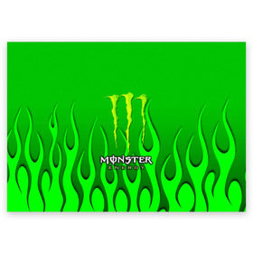 Поздравительная открытка с принтом MONSTER ENERGY в Курске, 100% бумага | плотность бумаги 280 г/м2, матовая, на обратной стороне линовка и место для марки
 | energy | honda | mercedes | monster energy | porsche | racing | sport | toyota | автомобил | автомобильные | марка | машины | митсубиси | монстр | монстр энерджи | порше | спорт | тесла | тойота | хонда