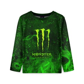 Детский лонгслив 3D с принтом MONSTER ENERGY в Курске, 100% полиэстер | длинные рукава, круглый вырез горловины, полуприлегающий силуэт
 | energy | honda | mercedes | monster energy | porsche | racing | sport | toyota | автомобил | автомобильные | марка | машины | митсубиси | монстр | монстр энерджи | порше | спорт | тесла | тойота | хонда