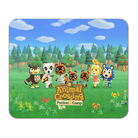 Коврик для мышки прямоугольный с принтом ANIMAL CROSSING в Курске, натуральный каучук | размер 230 х 185 мм; запечатка лицевой стороны | Тематика изображения на принте: animal crossing:new horizons | game | nintendo | анимал кроссинг | животные | звери | игра | нинтендо | пересечение животных