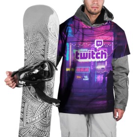 Накидка на куртку 3D с принтом TWITCH в Курске, 100% полиэстер |  | game | gamer | logo | trend | twitch | twitties | игры | логотип | мода | надписи | стрим | твитч | тренд