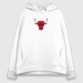 Женское худи Oversize хлопок с принтом CHICAGO BULLS в Курске, френч-терри — 70% хлопок, 30% полиэстер. Мягкий теплый начес внутри —100% хлопок | боковые карманы, эластичные манжеты и нижняя кромка, капюшон на магнитной кнопке | bulls | chicago | chicago bulls | nba | red bulls | usa | америка | быки | нба | сша | чикаго буллс