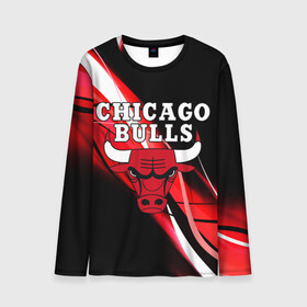 Мужской лонгслив 3D с принтом CHICAGO BULLS | ЧИКАГО БУЛЛС в Курске, 100% полиэстер | длинные рукава, круглый вырез горловины, полуприлегающий силуэт | Тематика изображения на принте: 23 | bulls | chicago bulls | jordan | logo | michael jordan | nba | paris saint germain | psg | red | sport | быки | джордан | лого | майкл джордан | псж | спорт | чикаго буллс