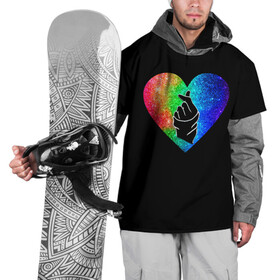 Накидка на куртку 3D с принтом Сердечко в Курске, 100% полиэстер |  | Тематика изображения на принте: bts | rm | бойбенд | бтс | ви | джонгук | корейское сердечко | любовь | музыка | сердце | сюги | чимин | чин