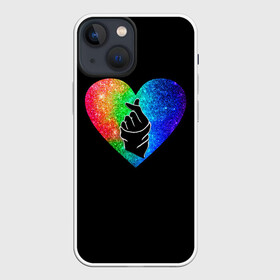 Чехол для iPhone 13 mini с принтом Сердечко в Курске,  |  | bts | rm | бойбенд | бтс | ви | джонгук | корейское сердечко | любовь | музыка | сердце | сюги | чимин | чин