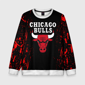 Детский свитшот 3D с принтом CHICAGO BULLS | ЧИКАГО БУЛЛС в Курске, 100% полиэстер | свободная посадка, прямой крой, мягкая тканевая резинка на рукавах и понизу свитшота | Тематика изображения на принте: bulls | chicago | chicago bulls | nba | red bulls | usa | америка | быки | нба | сша | чикаго буллс