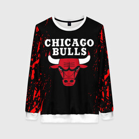 Женский свитшот 3D с принтом CHICAGO BULLS в Курске, 100% полиэстер с мягким внутренним слоем | круглый вырез горловины, мягкая резинка на манжетах и поясе, свободная посадка по фигуре | bulls | chicago | chicago bulls | nba | red bulls | usa | америка | быки | нба | сша | чикаго буллс