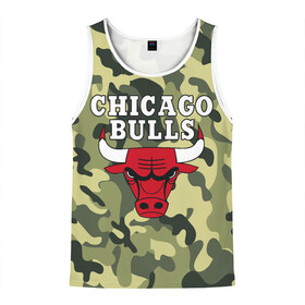 Мужская майка 3D с принтом CHICAGO BULLS ЧИКАГО БУЛЛС в Курске, 100% полиэстер | круглая горловина, приталенный силуэт, длина до линии бедра. Пройма и горловина окантованы тонкой бейкой | bulls | chicago | chicago bulls | nba | red bulls | usa | америка | быки | нба | сша | чикаго буллс
