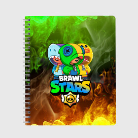 Тетрадь с принтом BRAWL STARS LEON TRIO в Курске, 100% бумага | 48 листов, плотность листов — 60 г/м2, плотность картонной обложки — 250 г/м2. Листы скреплены сбоку удобной пружинной спиралью. Уголки страниц и обложки скругленные. Цвет линий — светло-серый
 | bibi | brawl stars | coach mike | crow | gale | leon | leon shark | max | mecha crow | mortis | mr.p | phoenix | sally leon | sandy | spike | sprout | tara | unicorn | virus 8 bit | werewolf | ворон | оборотень