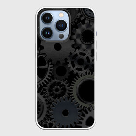 Чехол для iPhone 13 Pro с принтом Механизмы в Курске,  |  | hi tech | steampunk | брутальные | брутальный | инженер | инжинер | искусство механизмов | механизм | механизмы | стимпанк | текстура | черные шестерёнки | шестеренки | шестерни | я инженер