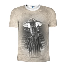 Мужская футболка 3D спортивная с принтом Beetlejuice в Курске, 100% полиэстер с улучшенными характеристиками | приталенный силуэт, круглая горловина, широкие плечи, сужается к линии бедра | beetlejuice | vdpartat | битлджус | майкл китон | ужасы