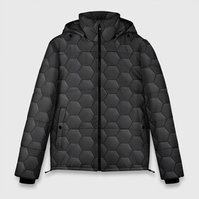 Мужская зимняя куртка 3D с принтом Чёрная броня в Курске, верх — 100% полиэстер; подкладка — 100% полиэстер; утеплитель — 100% полиэстер | длина ниже бедра, свободный силуэт Оверсайз. Есть воротник-стойка, отстегивающийся капюшон и ветрозащитная планка. 

Боковые карманы с листочкой на кнопках и внутренний карман на молнии. | бронь | броня | кибер бронь | кибер броня | кибербронь | киберброня | нано бронь | нано броня | нанобронь | наноброня | силовая броня | узор | щит | экзо бронь | экзо броня | экзоброня | энергощит