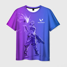 Мужская футболка 3D с принтом Valorant в Курске, 100% полиэфир | прямой крой, круглый вырез горловины, длина до линии бедер | raze | riot games | valorant | валорант | рейз