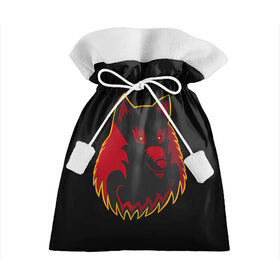 Подарочный 3D мешок с принтом Wolf Logo в Курске, 100% полиэстер | Размер: 29*39 см | Тематика изображения на принте: animal | beast. | dog | logo | wolf | woof | волк | животные | зверь | лого | логотип | собака | хищник