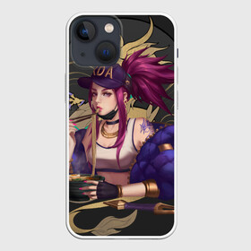 Чехол для iPhone 13 mini с принтом League of legends KDA в Курске,  |  | Тематика изображения на принте: art | dota | dota 2 | fan | game | hero | league | league of legends | legends | lol | moba | mobile legend | riot game | герои | детские | дота | женские | игра | моба | мужские