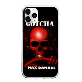 Чехол для iPhone 11 Pro Max матовый с принтом Gotcha в Курске, Силикон |  | 666 | 999 | car | game | gotcha | max damage | old school | череп
