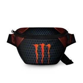 Поясная сумка 3D с принтом MONSTER ENERGY (Z) в Курске, 100% полиэстер | плотная ткань, ремень с регулируемой длиной, внутри несколько карманов для мелочей, основное отделение и карман с обратной стороны сумки застегиваются на молнию | black monster | bmx | claw | cybersport | energy | monster | monster energy | moto | motocross | race | sport | киберспорт | когти | монстер энерджи | монстр | мото | мотокросс | ралли | скейтбординг | спорт | то | энергия