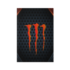 Обложка для паспорта матовая кожа с принтом MONSTER ENERGY (Z) в Курске, натуральная матовая кожа | размер 19,3 х 13,7 см; прозрачные пластиковые крепления | black monster | bmx | claw | cybersport | energy | monster | monster energy | moto | motocross | race | sport | киберспорт | когти | монстер энерджи | монстр | мото | мотокросс | ралли | скейтбординг | спорт | то | энергия