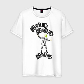 Мужская футболка хлопок с принтом 2366317 в Курске, 100% хлопок | прямой крой, круглый вырез горловины, длина до линии бедер, слегка спущенное плечо. | beetlejuice | vdpartat | битлджус | ужасы
