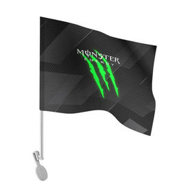 Флаг для автомобиля с принтом MONSTER ENERGY (Z) в Курске, 100% полиэстер | Размер: 30*21 см | black monster | bmx | claw | cybersport | energy | monster | monster energy | moto | motocross | race | sport | киберспорт | когти | монстер энерджи | монстр | мото | мотокросс | ралли | скейтбординг | спорт | то | энергия