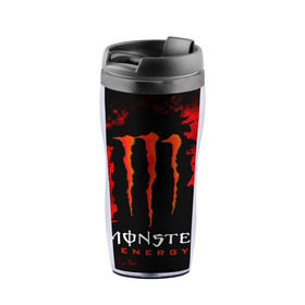 Термокружка-непроливайка с принтом MONSTER ENERGY (Z) в Курске, внутренняя часть — пищевой пластик, наружная часть — прозрачный пластик, между ними — полиграфическая вставка с рисунком | объем — 350 мл, герметичная крышка | black monster | bmx | claw | cybersport | energy | monster | monster energy | moto | motocross | race | sport | киберспорт | когти | монстер энерджи | монстр | мото | мотокросс | ралли | скейтбординг | спорт | энергия