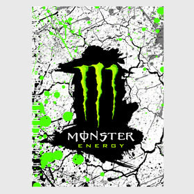 Тетрадь с принтом MONSTER ENERGY (Z) в Курске, 100% бумага | 48 листов, плотность листов — 60 г/м2, плотность картонной обложки — 250 г/м2. Листы скреплены сбоку удобной пружинной спиралью. Уголки страниц и обложки скругленные. Цвет линий — светло-серый
 | black monster | bmx | claw | cybersport | energy | monster | monster energy | moto | motocross | race | sport | киберспорт | когти | монстер энерджи | монстр | мото | мотокросс | ралли | скейтбординг | спорт | то | энергия