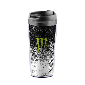 Термокружка-непроливайка с принтом MONSTER ENERGY (Z) в Курске, внутренняя часть — пищевой пластик, наружная часть — прозрачный пластик, между ними — полиграфическая вставка с рисунком | объем — 350 мл, герметичная крышка | black monster | bmx | claw | cybersport | energy | monster | monster energy | moto | motocross | race | sport | киберспорт | когти | монстер энерджи | монстр | мото | мотокросс | ралли | скейтбординг | спорт | то | энергия