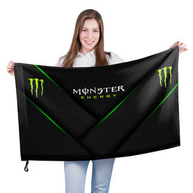 Флаг 3D с принтом MONSTER ENERGY (Z) в Курске, 100% полиэстер | плотность ткани — 95 г/м2, размер — 67 х 109 см. Принт наносится с одной стороны | black monster | bmx | claw | cybersport | energy | monster | monster energy | moto | motocross | race | sport | киберспорт | когти | монстер энерджи | монстр | мото | мотокросс | ралли | скейтбординг | спорт | энергия