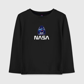 Детский лонгслив хлопок с принтом Crew Dragon NASA в Курске, 100% хлопок | круглый вырез горловины, полуприлегающий силуэт, длина до линии бедер | behnken | crew | dm 2 | dragon | f9 | falcon | hurley | logo | nasa | space | spacex | астронавты | бенкен | илон | космос | лого | логотип | маск | наса | ракета