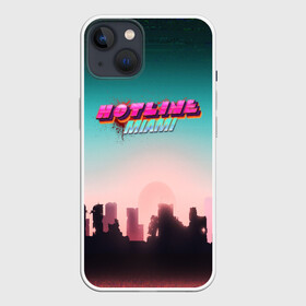 Чехол для iPhone 13 с принтом HOTLINE MIAMI в Курске,  |  | abstraction games | dennaton games | devolver digital | game | hotline miami | hotline miami 2: wrong number | retrowave | synthwave | мотель | мотель майами