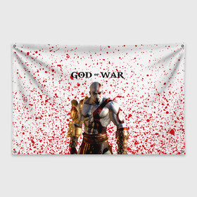 Флаг-баннер с принтом GOD OF WAR в Курске, 100% полиэстер | размер 67 х 109 см, плотность ткани — 95 г/м2; по краям флага есть четыре люверса для крепления | ascension | betrayal | chains of olympus | cratos | ghost of sparta | god of war | hack and slash | kratos | бог войны | кратос