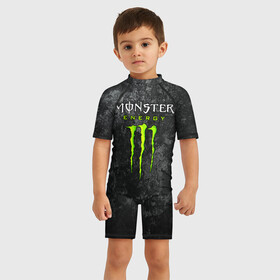 Детский купальный костюм 3D с принтом MONSTER ENERGY в Курске, Полиэстер 85%, Спандекс 15% | застежка на молнии на спине | black monster | bmx | claw | cybersport | energy | monster | monster energy | moto | motocross | race | sport | киберспорт | когти | монстер энерджи | монстр | мото | мотокросс | ралли | скейтбординг | спорт | энергия