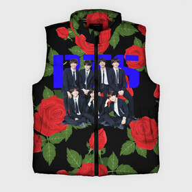 Мужской жилет утепленный 3D с принтом BTS Roses  Black в Курске,  |  | bangtan boys | bt21 | bts | bts army | j hope | jimin | jin | jungkook | k pop | korea | korean | pink bts | rap monster | rapmon | suga | v | бтс | кей | корейские | корея | кэй | музыканты | поп | розовая | стикеры