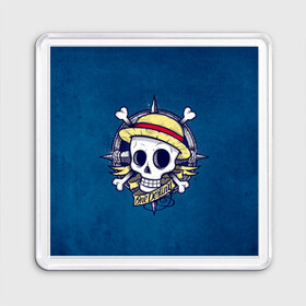 Магнит 55*55 с принтом Straw hat pirates в Курске, Пластик | Размер: 65*65 мм; Размер печати: 55*55 мм | monkey d. luffy | nami | one piece | аниме | большой куш | луффи | манки де луффи | нами | пиратская | пираты | тони | череп | чоппер | шляпа