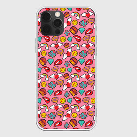 Чехол для iPhone 12 Pro Max с принтом Губы Смайлы Любовь в Курске, Силикон |  | kiss me | pattern | pop art | губы | любовь | паттерн | поп арт | смайлы | тайлинг | текстуры | фоны