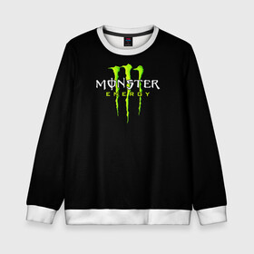 Детский свитшот 3D с принтом MONSTER ENERGY в Курске, 100% полиэстер | свободная посадка, прямой крой, мягкая тканевая резинка на рукавах и понизу свитшота | black monster | bmx | claw | cybersport | energy | monster | monster energy | moto | motocross | race | sport | киберспорт | когти | монстер энерджи | монстр | мото | мотокросс | ралли | скейтбординг | спорт | энергия