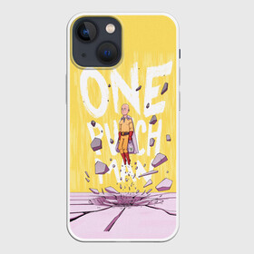 Чехол для iPhone 13 mini с принтом Взлет Сайтамы в Курске,  |  | one punch man | saitama | ванпанчмен | герои | люди | персонажи | сайтама