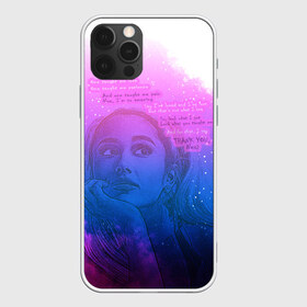 Чехол для iPhone 12 Pro Max с принтом Ariana Grande Thank You Next в Курске, Силикон |  | Тематика изображения на принте: ariana grande | art | lyrics | music | singer | sketch | sky | song | space | thank you | ариана гранде | арт | вселенная | музыка | небо | песня | рисунок | спасибо | стихи | текст