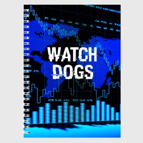 Тетрадь с принтом Watch Dogs в Курске, 100% бумага | 48 листов, плотность листов — 60 г/м2, плотность картонной обложки — 250 г/м2. Листы скреплены сбоку удобной пружинной спиралью. Уголки страниц и обложки скругленные. Цвет линий — светло-серый
 | ded sec | game | name | ubisoft | watch dogs | watch dogs 2 | watch dogs legion | город | девушка | дрон | игры | имена | компьютеры | пистолет | телефон | технологии | хакер | юби