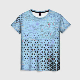 Женская футболка 3D с принтом Математика в Курске, 100% полиэфир ( синтетическое хлопкоподобное полотно) | прямой крой, круглый вырез горловины, длина до линии бедер | графики | математика | студенты | теоремы | формулы