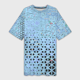 Платье-футболка 3D с принтом Математика в Курске,  |  | графики | математика | студенты | теоремы | формулы