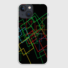 Чехол для iPhone 13 mini с принтом BACKGROUND NEON в Курске,  |  | abstraction | geometry | optic | optical | pattern | visual | абстракция | геометрия | линии | оптические | оптический узор | полосы | психоделика | разводы | текстуры | узор | узоры | фрактал