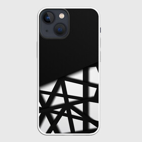 Чехол для iPhone 13 mini с принтом BLACK GEOMETRY в Курске,  |  | abstraction | geometry | optic | optical | pattern | visual | абстракция | геометрия | линии | оптические | оптический узор | полосы | психоделика | разводы | текстуры | узор | узоры | фрактал