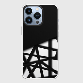 Чехол для iPhone 13 Pro с принтом BLACK GEOMETRY в Курске,  |  | Тематика изображения на принте: abstraction | geometry | optic | optical | pattern | visual | абстракция | геометрия | линии | оптические | оптический узор | полосы | психоделика | разводы | текстуры | узор | узоры | фрактал