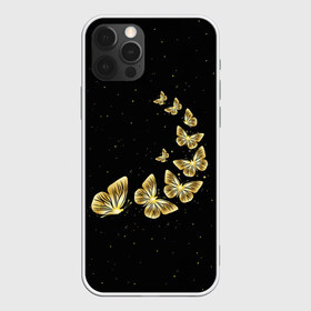 Чехол для iPhone 12 Pro Max с принтом Golden Butterfly in Space в Курске, Силикон |  | Тематика изображения на принте: black | summer | wings | ангел | бабочка | бабочки | блестки | блестящий | девушке | желтые | животные | звезды | звери | золото | золотые | космос | крылья | летать | летний | лето | мотылек | насекомое | ночные