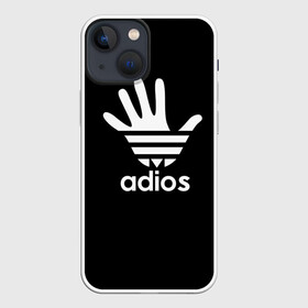 Чехол для iPhone 13 mini с принтом Adios в Курске,  |  | adidas | adios | адидас | адьос | бренд | ладонь | мем | отпечаток | рука